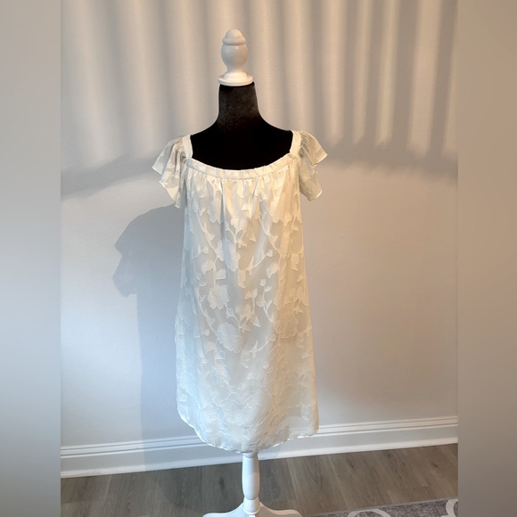 Cooper & Ella White Shift Dress Size M - Picture 2 of 11